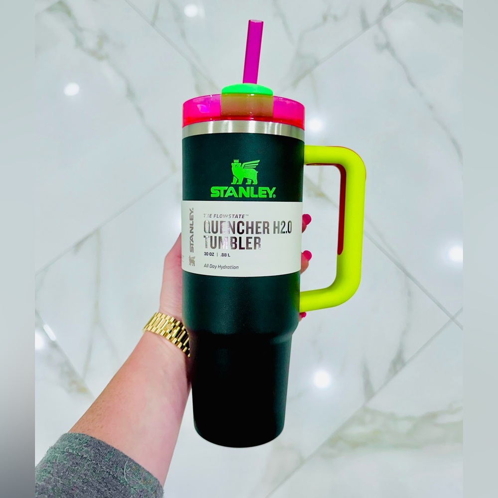 NEW NEON STANLEY PINK GREEN YELLOW AND BLACK! 30oz coolest one yet!!!